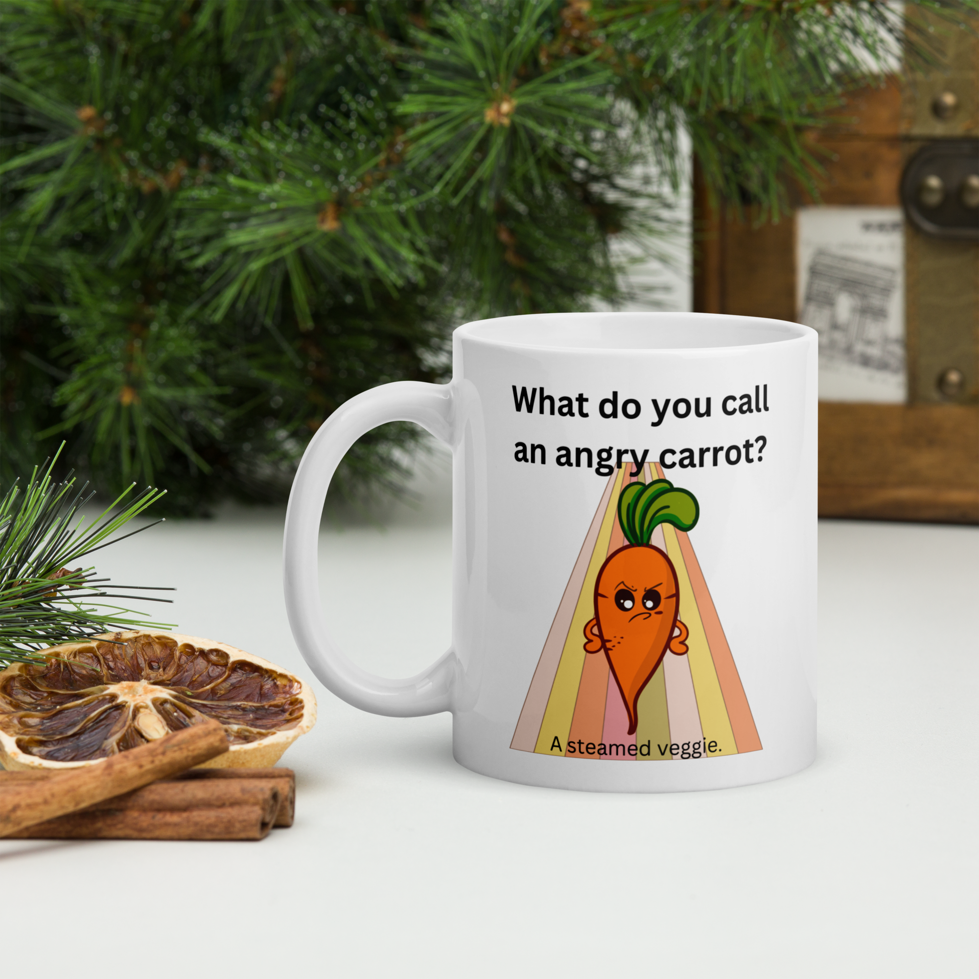 What Do You Call An Angry Carrot? (White) – Infinite Grind Coffee